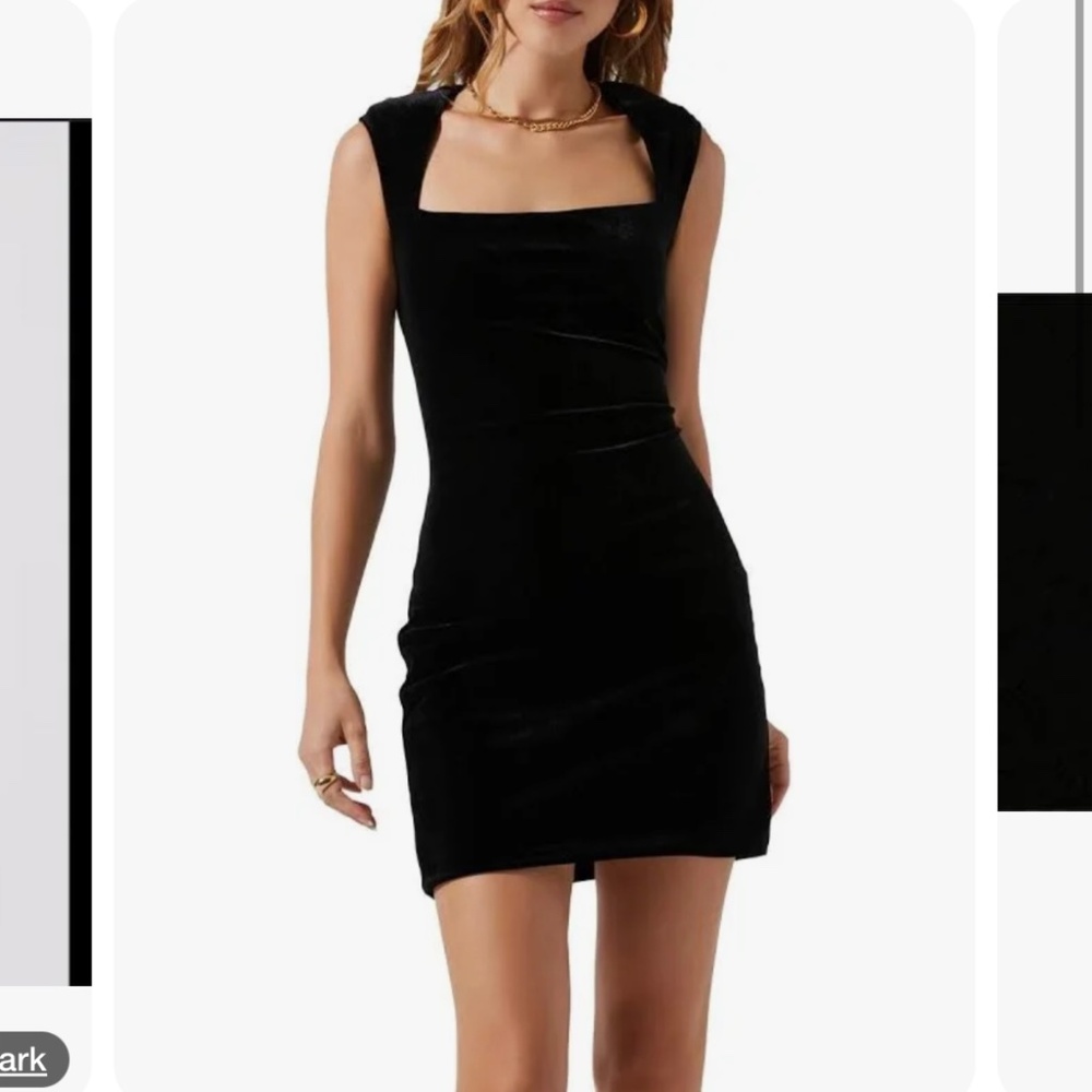 ASTR The Label Square Neck Velvet Mini Dress